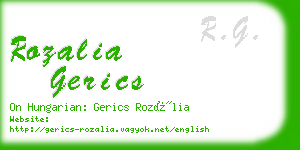 rozalia gerics business card